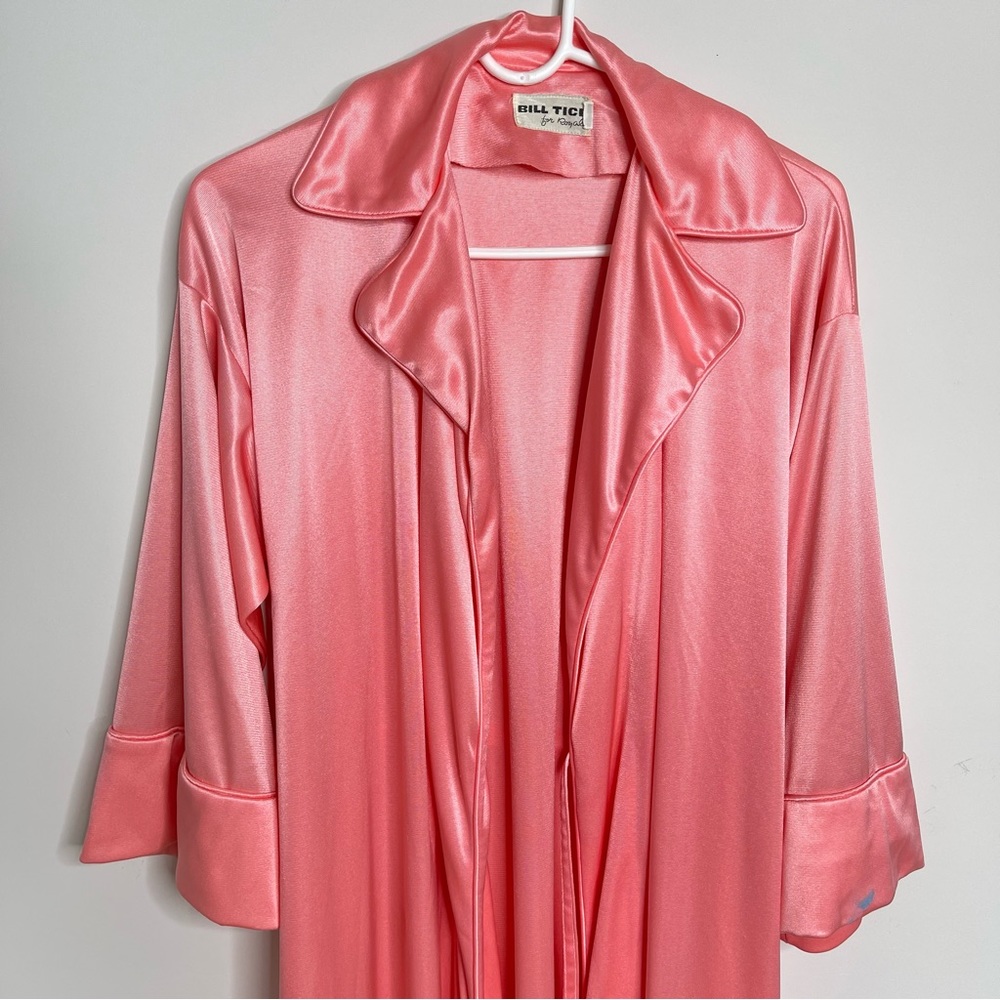 Vintage 1960s Bill Tice for Royal Peach Pink Robe Luxury Sleepwear Lingerie